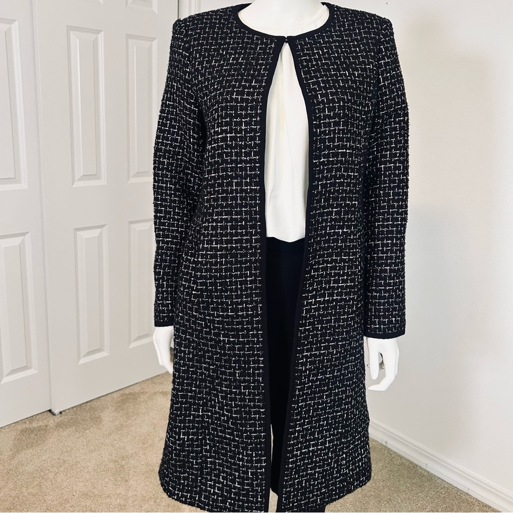 Calvin Klein Black and White Tweed Jacket